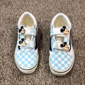 Disney Blue and White Checkered Sneakers